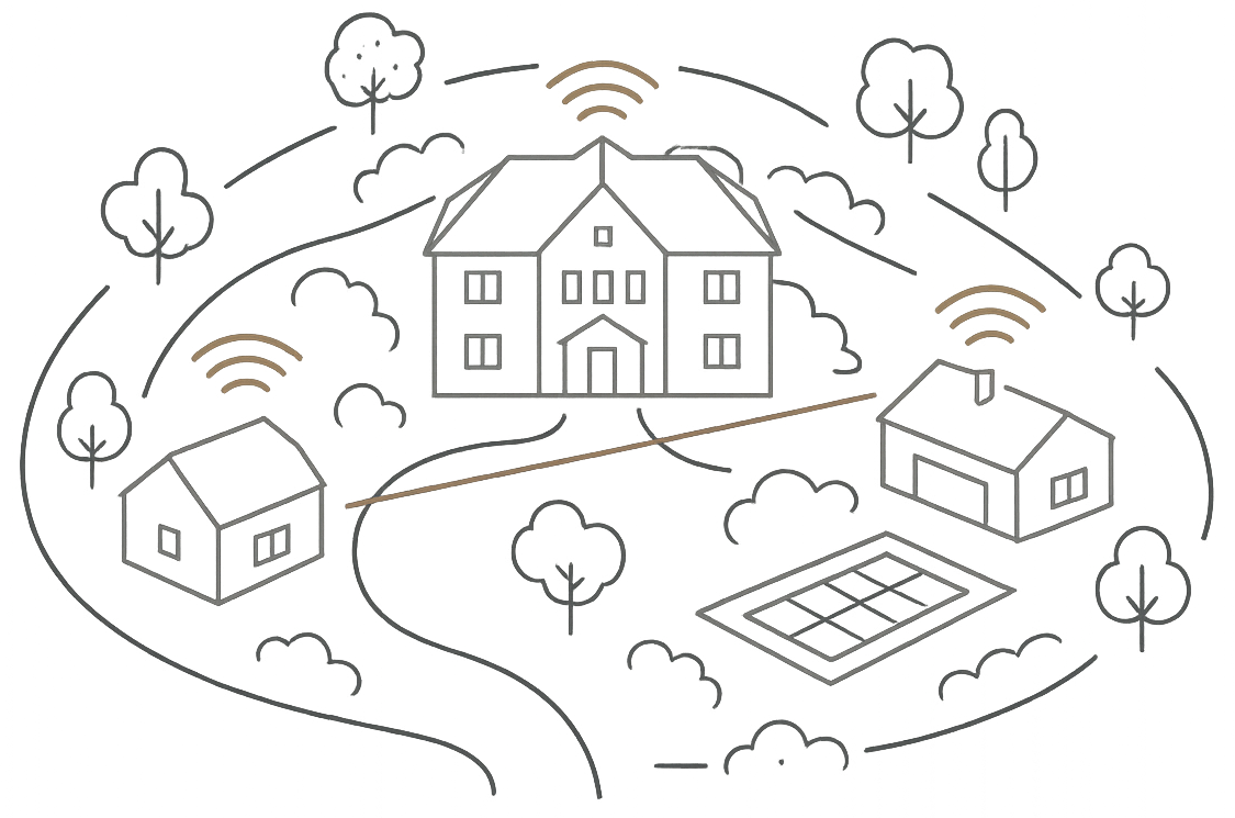 Diagram of estate-wide Wi-Fi
